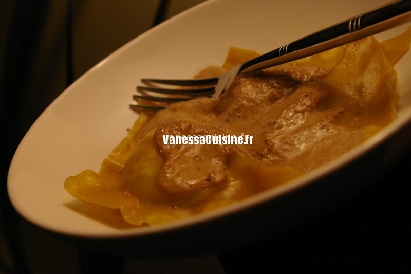 recette de raviolis de foie gras et crème de cèpes