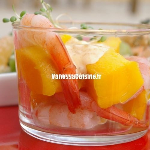 recette de salade crevettes mangue