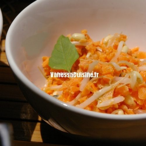 recette de salade de carotte au soja et fruits de la passion