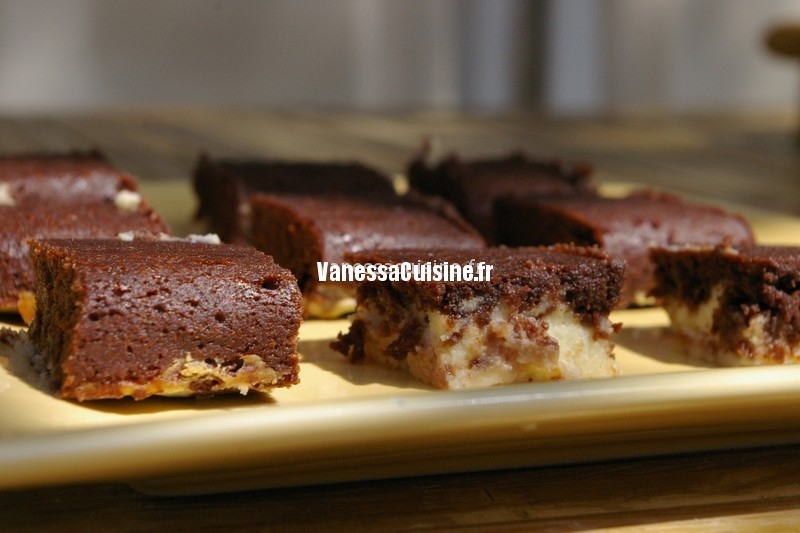 recette de brownies marbré cheesecake