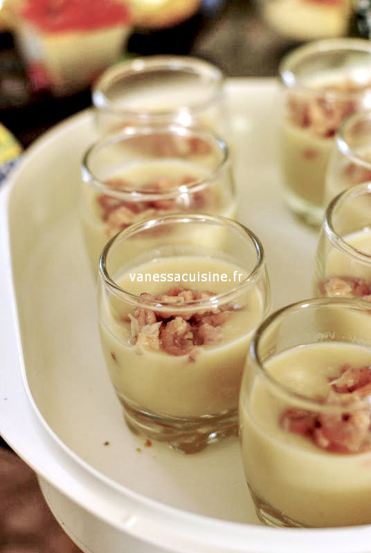 recette de Crèmes de haricots blancs et crevettes grises