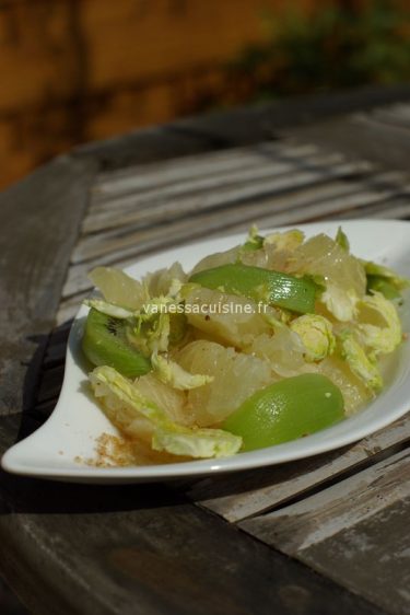 recette de salade de pomelo, kiwi et chou