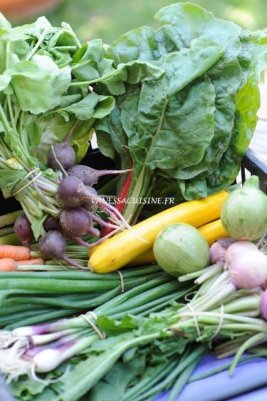 photo d'un panier de légumes frais