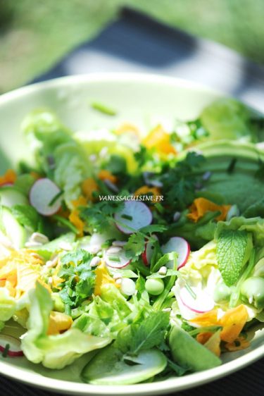 recette de salade fraîche aux légumes de saison