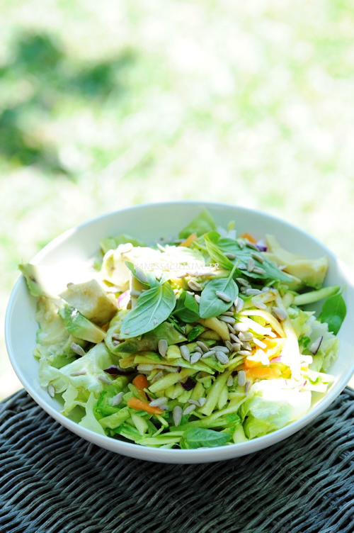 recette de salade crue et végétale