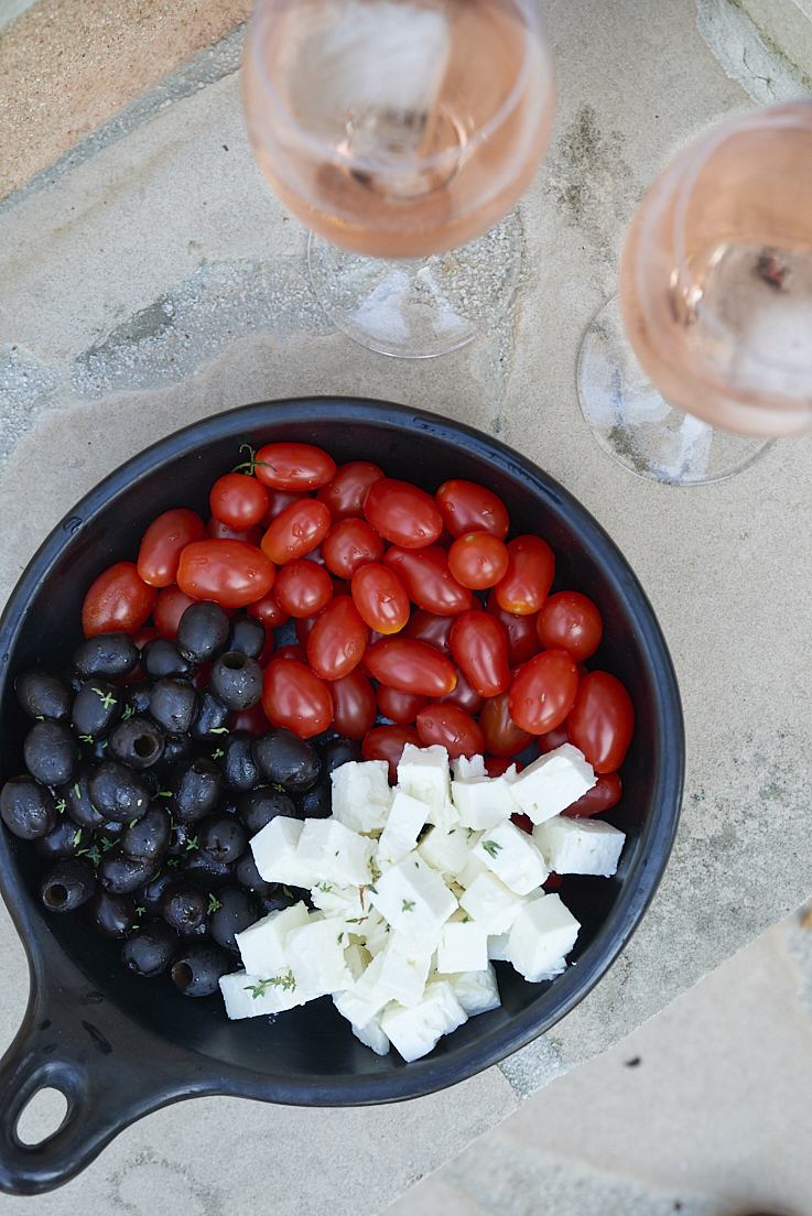photo culinaire Olives, tomates et féta