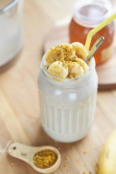 recette de smoothie à la banane et au pollen