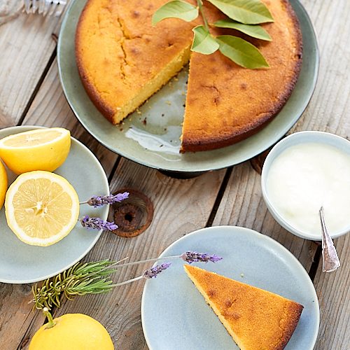 recette de gâteau au citron et à la farine de maïs