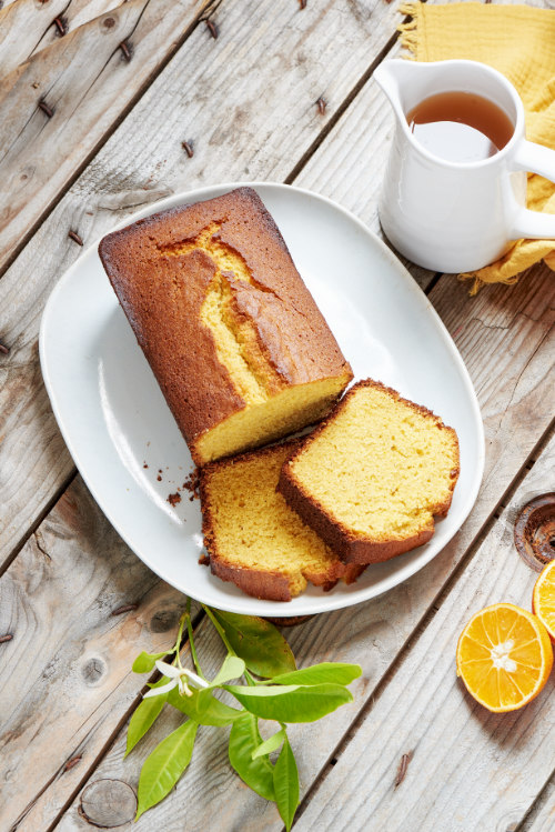 recette de Cake à l'orange et farine de maïs