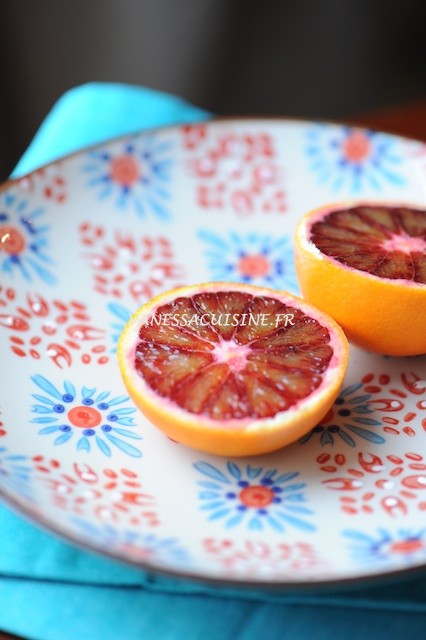 oranges sanguines Carrés à l'orange sanguine