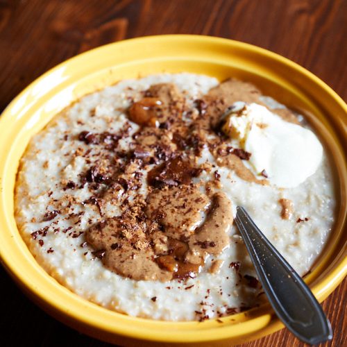 recette de porridge chocolat noisette