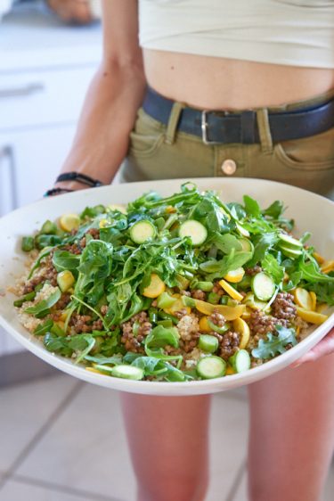 recette de Salade de quinoa et lentilles aux courgettes