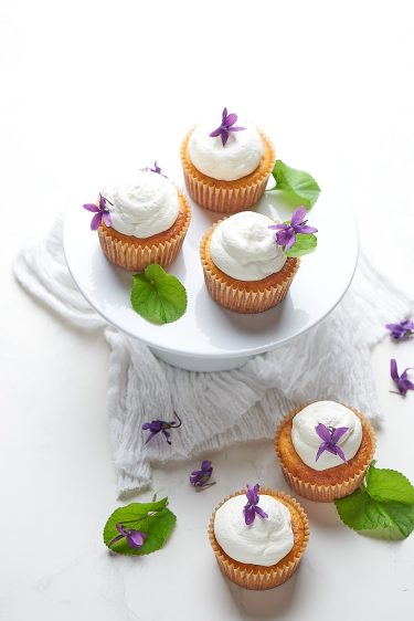 cupcakes violettes Cours de Cuisine, juin 2022