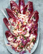 salade carmin saumon crevettes