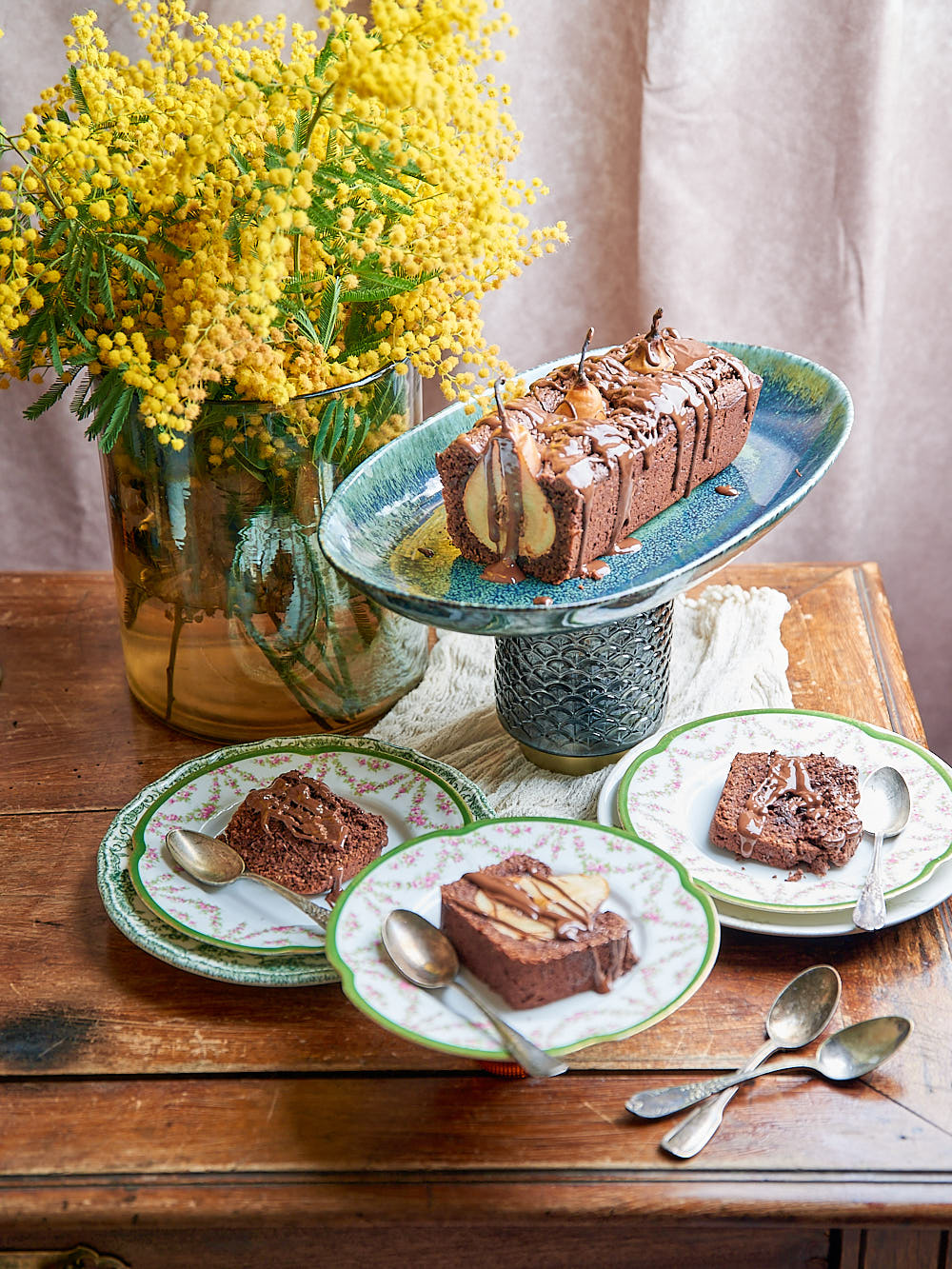 photo culinaire de Cake poires chocolat