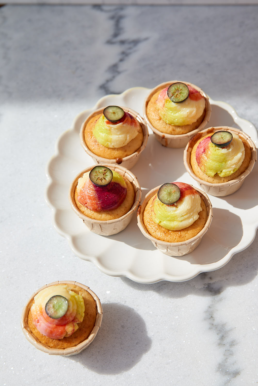 photo culinaire de Cupcakes multicolores