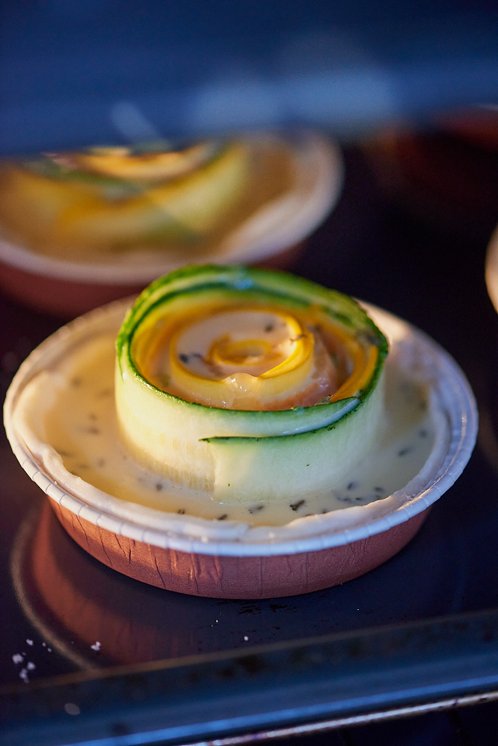 photo des tartelettes spirales de légumes avant cuisson