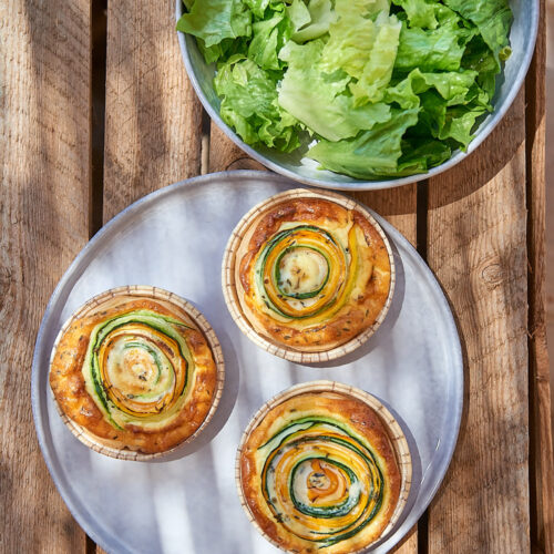 recette de Tartelettes spirales de légumes