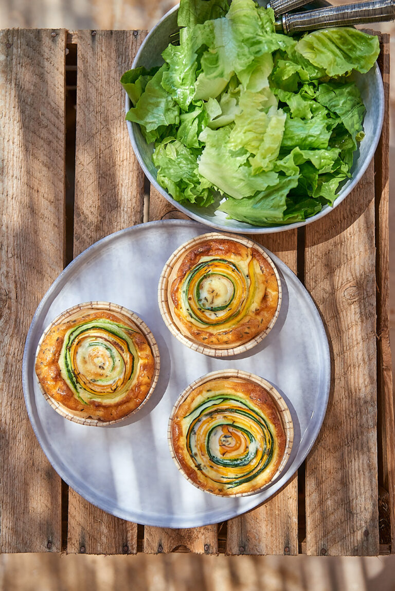 recette de Tartelettes spirales de légumes