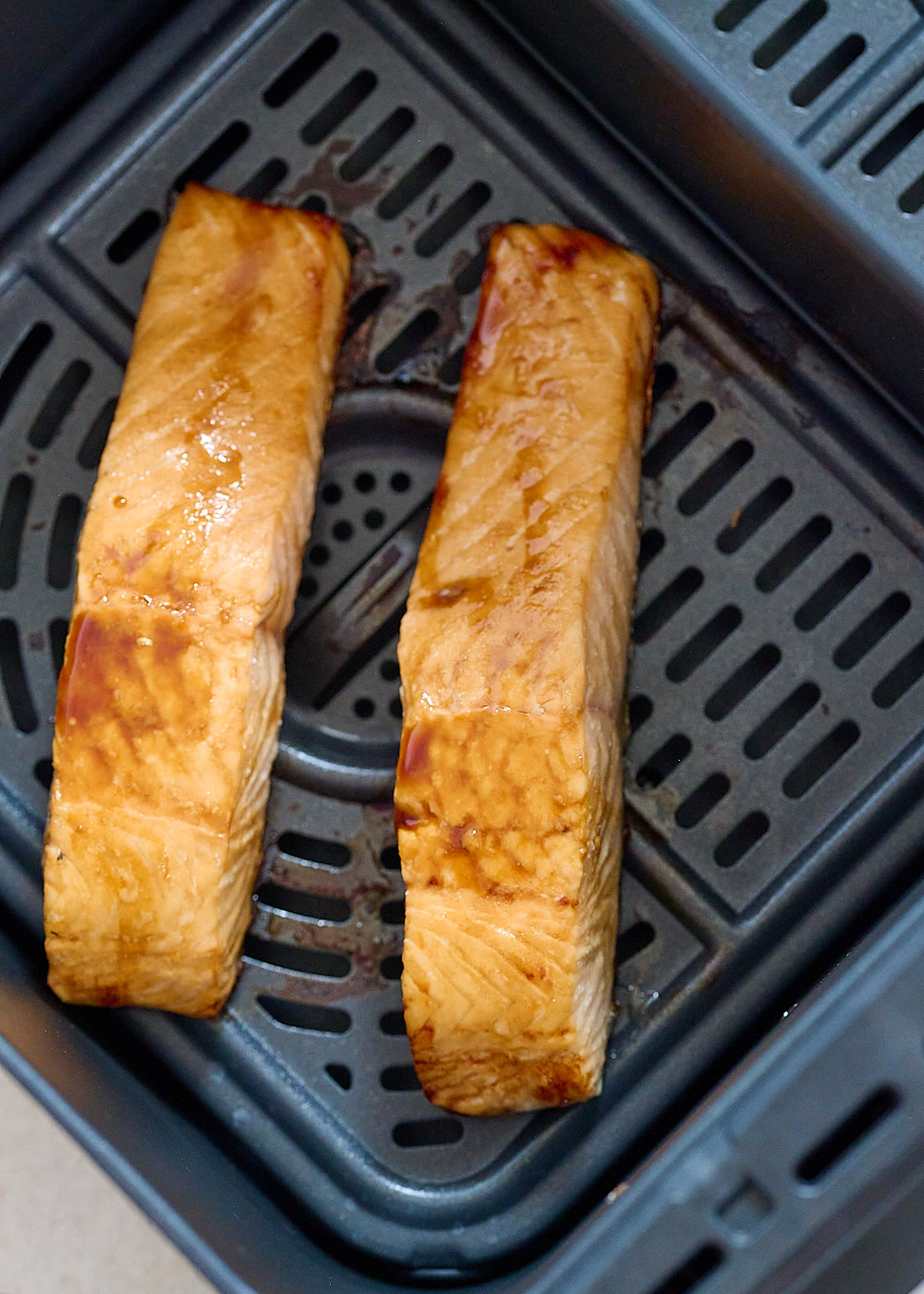 photo de pavés de saumon cuit à l'Airfryer